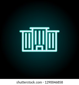 office building icon. Elements of Buildings in neon style icons. Simple icon for websites, web design, mobile app, info graphics