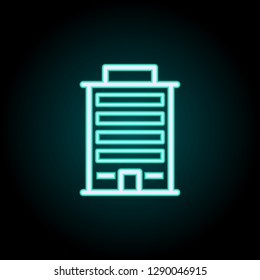 office building icon. Elements of Buildings in neon style icons. Simple icon for websites, web design, mobile app, info graphics