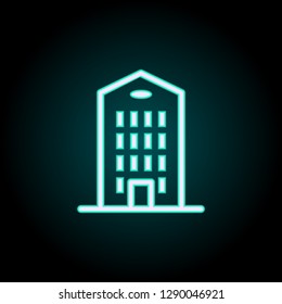 office building icon. Elements of Buildings in neon style icons. Simple icon for websites, web design, mobile app, info graphics