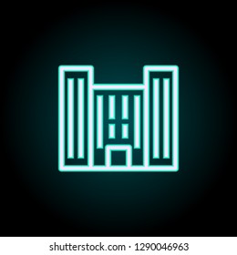 office building icon. Elements of Buildings in neon style icons. Simple icon for websites, web design, mobile app, info graphics