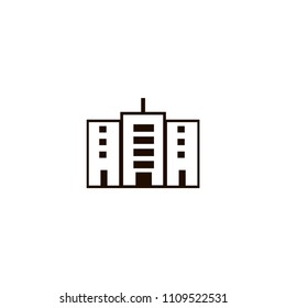 office building icon. flat design
