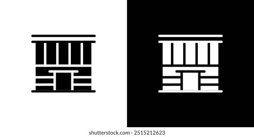 Vector de conjunto de logotipos de iconos de edificios de oficinas