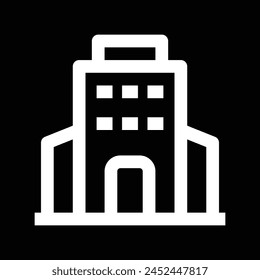 office building icon outline design