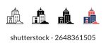 Office Building icon sheet multiple style collection