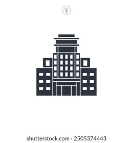 Office Building icon symbol vector illustration isolated on white background