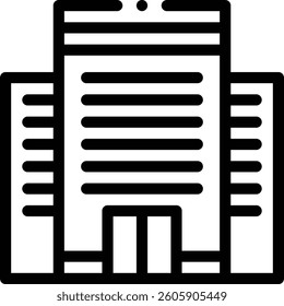 office building icon. Thin Linear Style Design Isolated On White Background