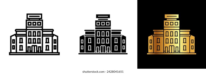 Office Building icon. This versatile symbol encapsulates corporate professionalism, modern architecture, and the bustling energy of business districts.