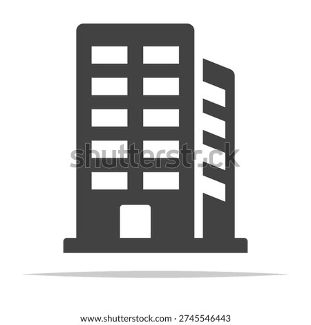 Office building icon transparent vector isolated illustration