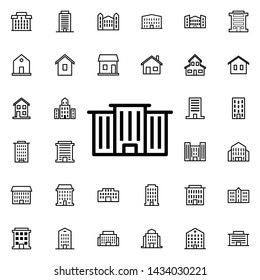 Office building icon. Universal set of buildings for website design and development, app development