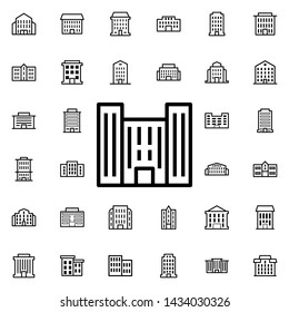 Office building icon. Universal set of buildings for website design and development, app development