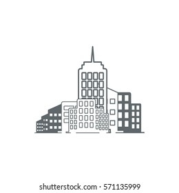 office building icon vector