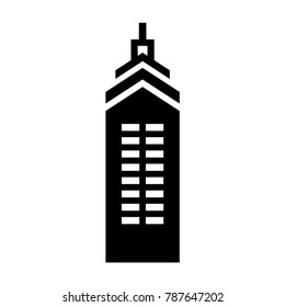 Office building icon vector. business center in isolation