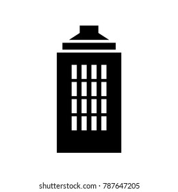Office building icon vector. business center