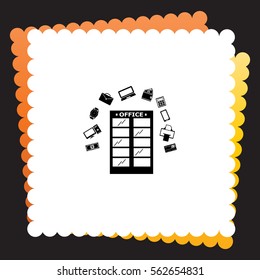 Office building  icon. Vector design.