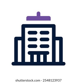 ícone do edifício do escritório. ícone de tom duplo vetorial para o seu site, celular, apresentação e design de logotipo.
