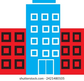 vectores de iconos de construcción de oficinas 