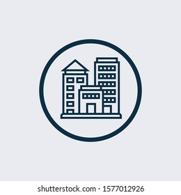 office building icon. vector illustration