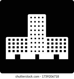 icono de construcción de oficina, ilustración vectorial