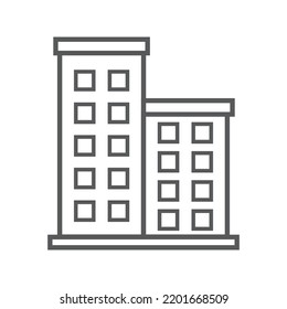 ilustración vectorial de icono de construcción de oficinas