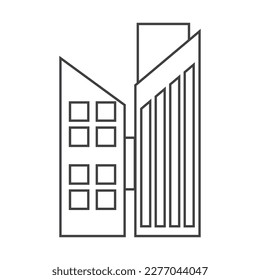 
Bürogebäudesymbol, Vektorgrafik