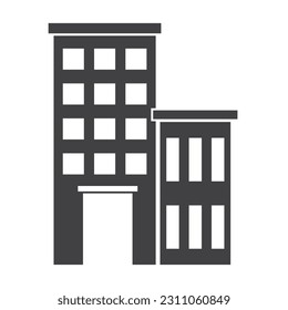 ilustración vectorial de icono de construcción de oficinas