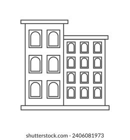 ilustración vectorial de icono de construcción de oficinas