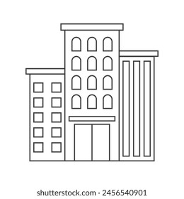 icono de edificio de oficinas Ilustración vectorial