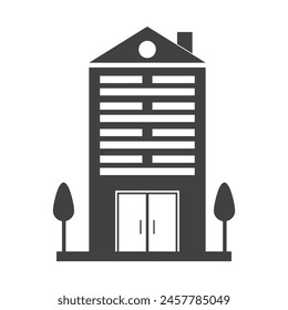 Bürogebäudesymbol Vektorillustration