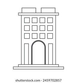 office building icon vector illustration white background