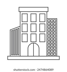 office building icon vector illustration