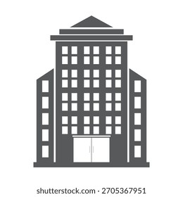 Ilustración vectorial de icono de edificio de oficinas