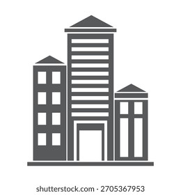 Ilustración vectorial de icono de edificio de oficinas