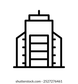 Bürogebäude Symbol Vektorliniendesign im trendigen Stil