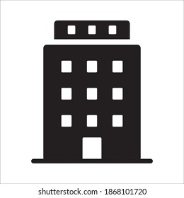 Office Building Icon Vector Logo Template Illustration