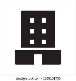 Office Building Icon Vector Logo Template Illustration