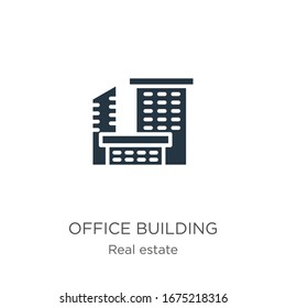 Office building icon vector. Trendy flat office building icon from real estate collection isolated on white background. Vector illustration can be used for web and mobile graphic design, logo, eps10