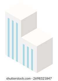 Es ist eine Illustration eines Bürogebäudes.