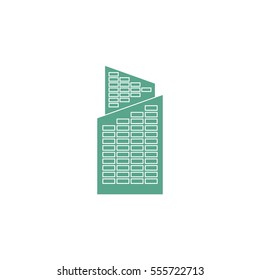 Office building isolated. city architecture sign. Business structure is on white background. construction icon
