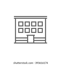 Office Building Line Icon.