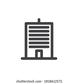 Symbol für Bürogebäude. lineares Stilzeichen für mobiles Konzept und Webdesign. Umriss-Vektorsymbol des Stadthauses. Symbol, Logo-Abbildung. Vektorgrafik