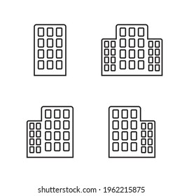 Office building line vector icon