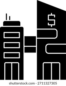 Office building Line vector Icon Design