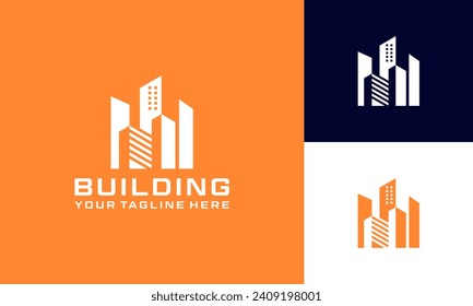 Office building logo design. Good for branding, advertising, real estate, construction,buildings, houses, homes