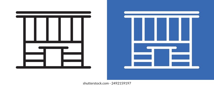 Office building logo sign set vector outline
