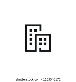 Office Building Modern Simple Vector Icon