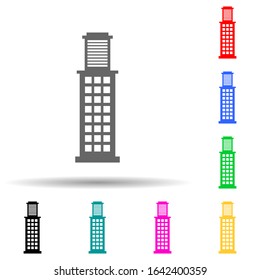 office building multi color style icon. Simple glyph, flat vector of house icons for ui and ux, website or mobile application