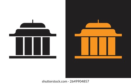 Office building or museum icon logo. Great logo icon for, office, industry, social media, entertainment and web.