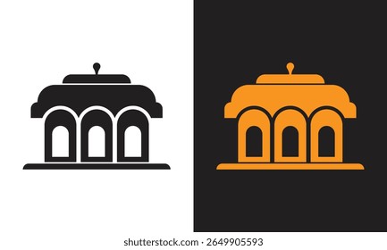 Office building or museum icon logo. Great logo icon for, office, industry, social media, entertainment and web.
