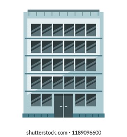 Office building on white background, vector illustration