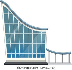 Construcción de Office en ilustración de fondo blanco